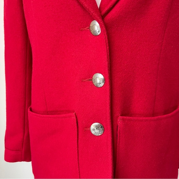 VINTAGE Pioneer Wear Womens Western Red Wool Jacket USA Size Large - Picture 2 of 15
